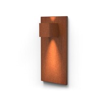 Cortenstaal wandlamp CUBE up and down 230V - XL