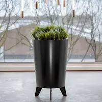 Aluminium bloempot 'Dub' Ø80x90cm - Met bodem (OP=OP)