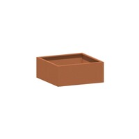 Cortenstaal plantenbak 150x150x50cm - Zonder bodem