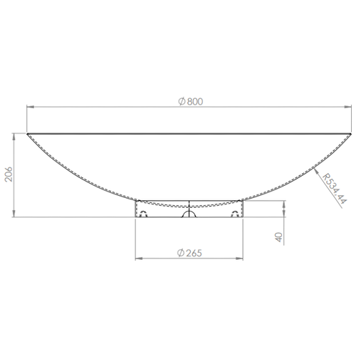 Gecoat waterschaal Ø80x21cm