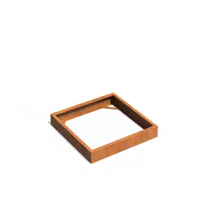 Cortenstaal plantenbak 120x120x20cm - Zonder bodem