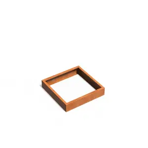 Cortenstaal plantenbak 100x100x20cm - Zonder bodem