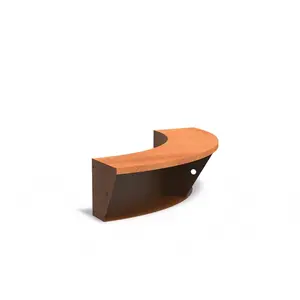 Cortenstaal met zitrand 100x100x40cm