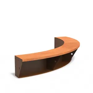 Cortenstaal met zitrand 200x200x40cm