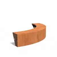 Cortenstaal met zitrand 200x200x40cm