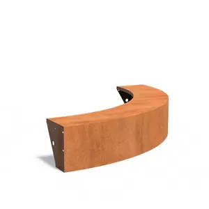 Cortenstaal met zitrand 200x200x40cm