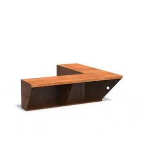 Cortenstaal met zitrand 100x100x40cm