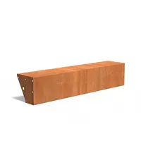 Cortenstaal met zitrand 200x40x40cm
