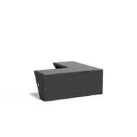 Aluminium met zitrand 100x100x40cm