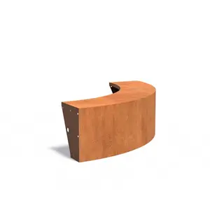 Cortenstaal met zitrand 150x150x50cm