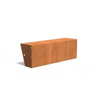 Cortenstaal met zitrand 150x40x50cm