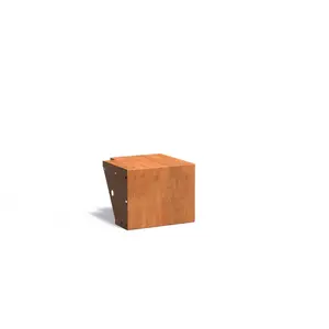 Cortenstaal met zitrand 50x50x40cm