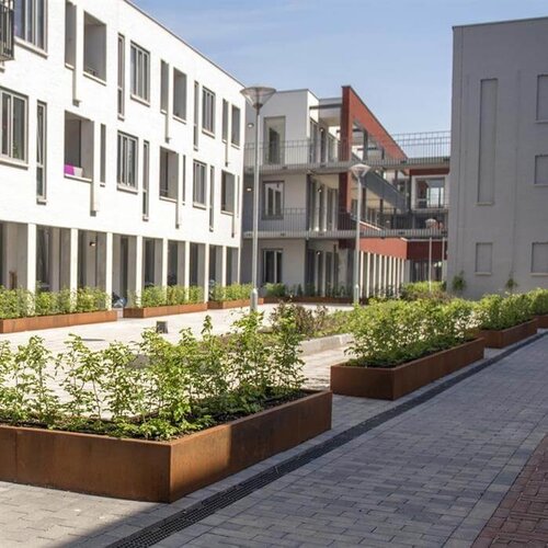 Cortenstaal keerwand 100x5x50cm