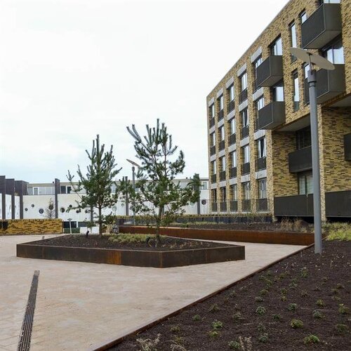 Cortenstaal keerwand 100x5x50cm