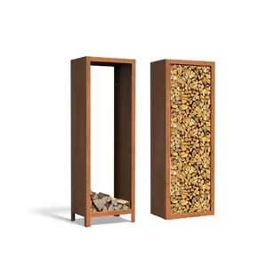 HTDesign (Eigen merk) Cortenstaal houtopslag 60x40x180cm HTDesign (Eigen merk) Cortenstaal houtopslag 60x40x180cm