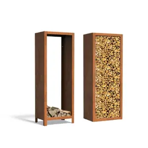 HTDesign (Eigen merk) Cortenstaal houtopslag 80x40x180cm HTDesign (Eigen merk) Cortenstaal houtopslag 80x40x180cm