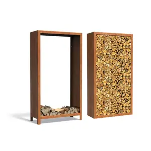 HTDesign (Eigen merk) Cortenstaal houtopslag 100x40x180cm HTDesign (Eigen merk) Cortenstaal houtopslag 100x40x180cm