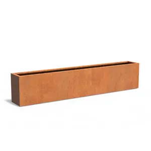 Cortenstaal plantenbak 300x40x60cm - Met bodem