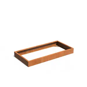 Cortenstaal plantenbak 200x100x20cm - Zonder bodem