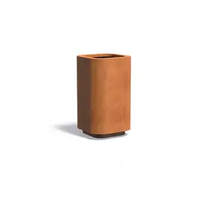 Cortenstaal plantenbak 70x70x120cm - Met bodem