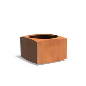 Cortenstaal plantenbak 100x100x70cm - Met bodem