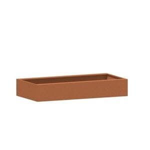 HTDesign (Eigen merk) Cortenstaal plantenbak 200x100x40cm - Zonder bodem