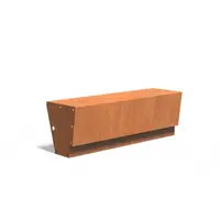 Cortenstaal met zitrand 150x45x50cm - Revert