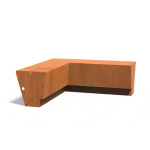 Cortenstaal met zitrand 100x100x50cm - Revert