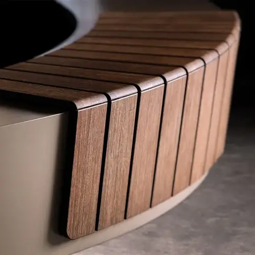 Aluminium keerwand met zitrand 200x45x50cm - Revert Aluminium keerwand met zitrand 200x45x50cm - Revert