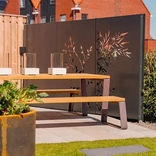 Sendzimir verzinkt staal paneel 'Abstract 8.2' 110x5x180cm