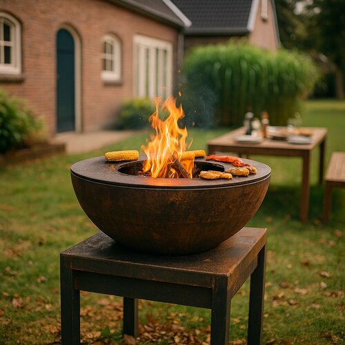Bocca - Bull - Cortenstaal Plancha BBQ / Vuurschaal - Houtgestookt - OP=OP