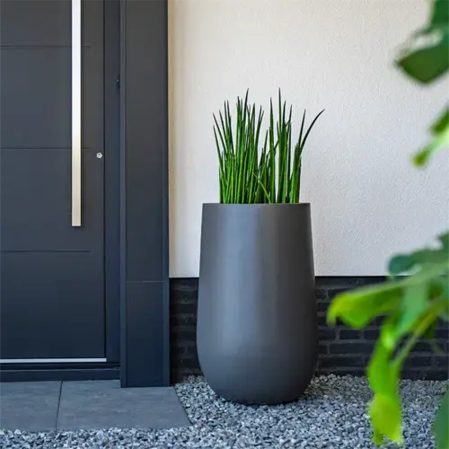 Polyester plantenbak "Lora" Ø50x80cm - Met bodem