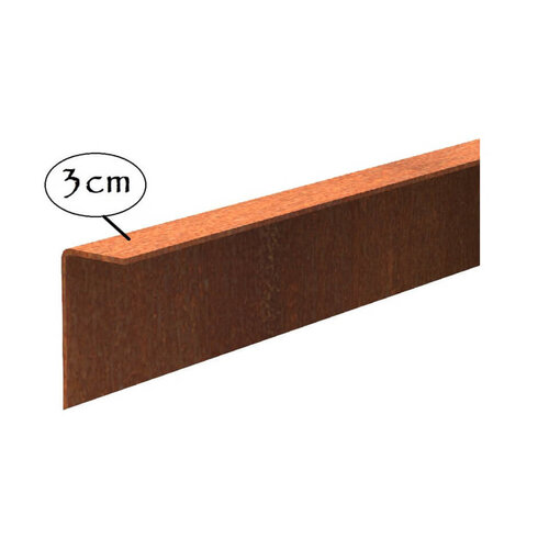 Cortenstaal kantopsluiting gezet 150x0,3x15cm