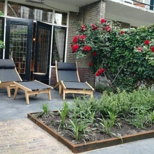 Cortenstaal kantopsluiting gezet 300x0,2x10cm Cortenstaal kantopsluiting gezet 300x0,2x10cm