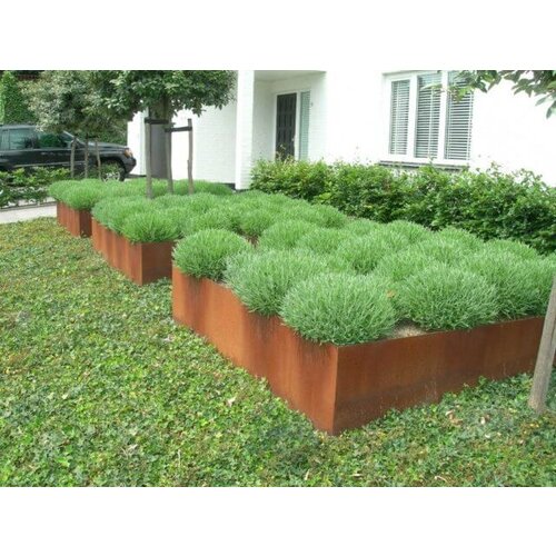 HTDesign (Eigen merk) Cortenstaal plantenbak 150x150x20cm - Zonder bodem