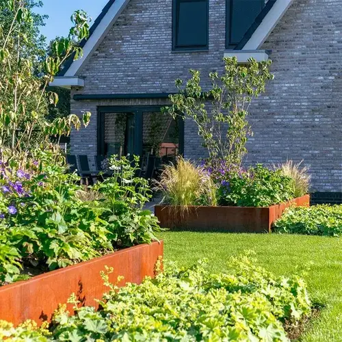 HTDesign (Eigen merk) Cortenstaal plantenbak 150x150x20cm - Zonder bodem