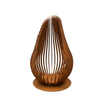 Cortenstaal vuurkorf "Druppel" - Ø60x91cm