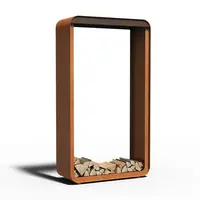 Cortenstaal houtopslag 100x40x180cm