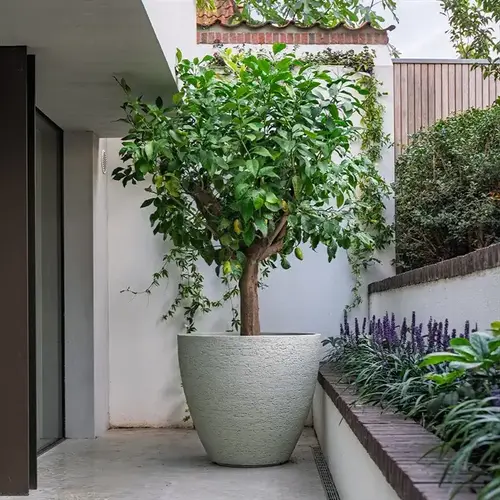 Polymeerbeton "Stonecore" plantenbak -  Ø40x80cm