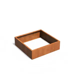HTDesign (Eigen merk) Cortenstaal plantenbak 150x150x40cm - Zonder bodem