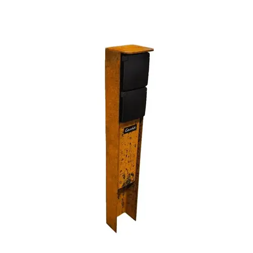 Cortenstaal stopcontactpaal Cortenstaal stopcontactpaal