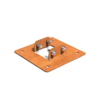 Cortenstaal pergola voetplaat 20x20x4,5cm