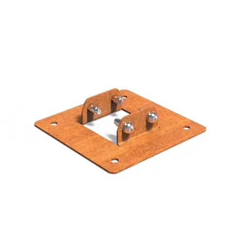 Cortenstaal pergola voetplaat 20x20x4,5cm