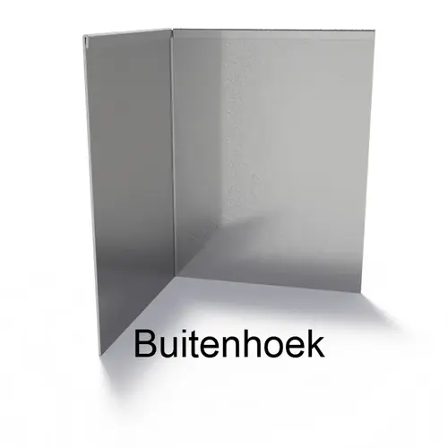 Verzinkt staal geplet 90° hoek 30x30x0,3x39cm