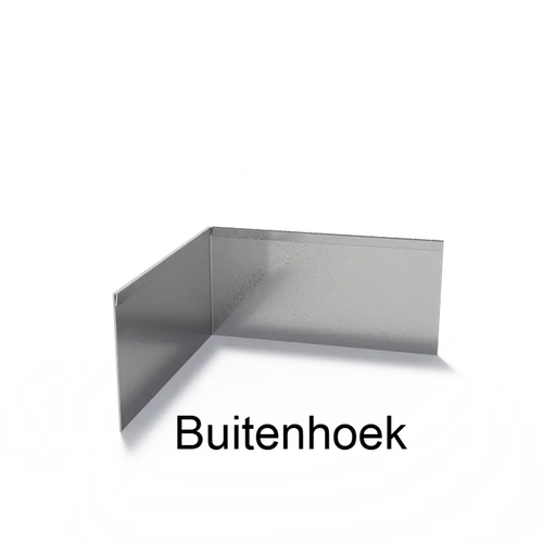Verzinkt staal geplet 90° hoek 30x30x0,2x15cm