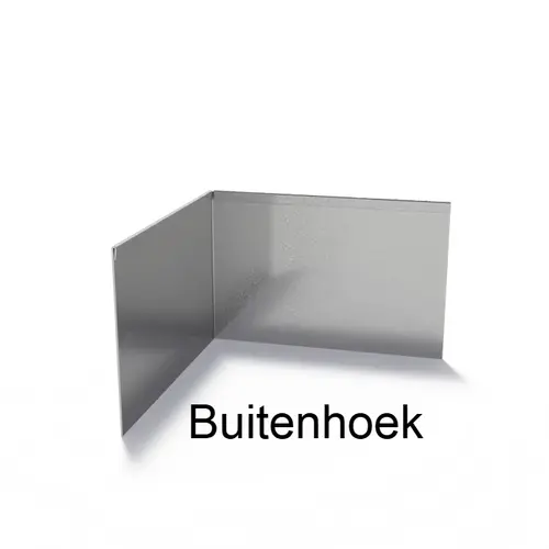 Verzinkt staal geplet 90° hoek 30x30x0,2x20cm