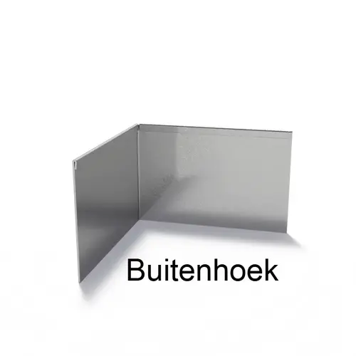 Verzinkt staal geplet 90° hoek 30x30x0,3x20cm