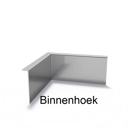 Verzinkt staal gezet 90° hoek 30x30x0,3x15cm Verzinkt staal gezet 90° hoek 30x30x0,3x15cm