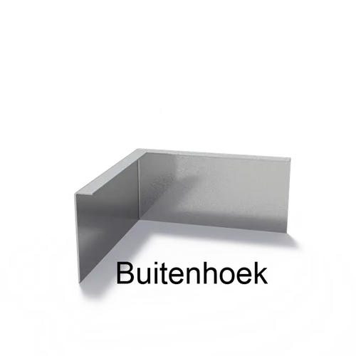 Verzinkt staal gezet 90° hoek 30x30x0,3x15cm Verzinkt staal gezet 90° hoek 30x30x0,3x15cm