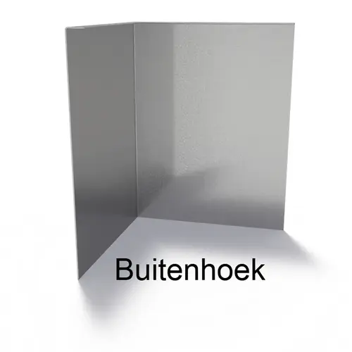 Verzinkt staal gezet 90° hoek 30x30x0,2x39cm